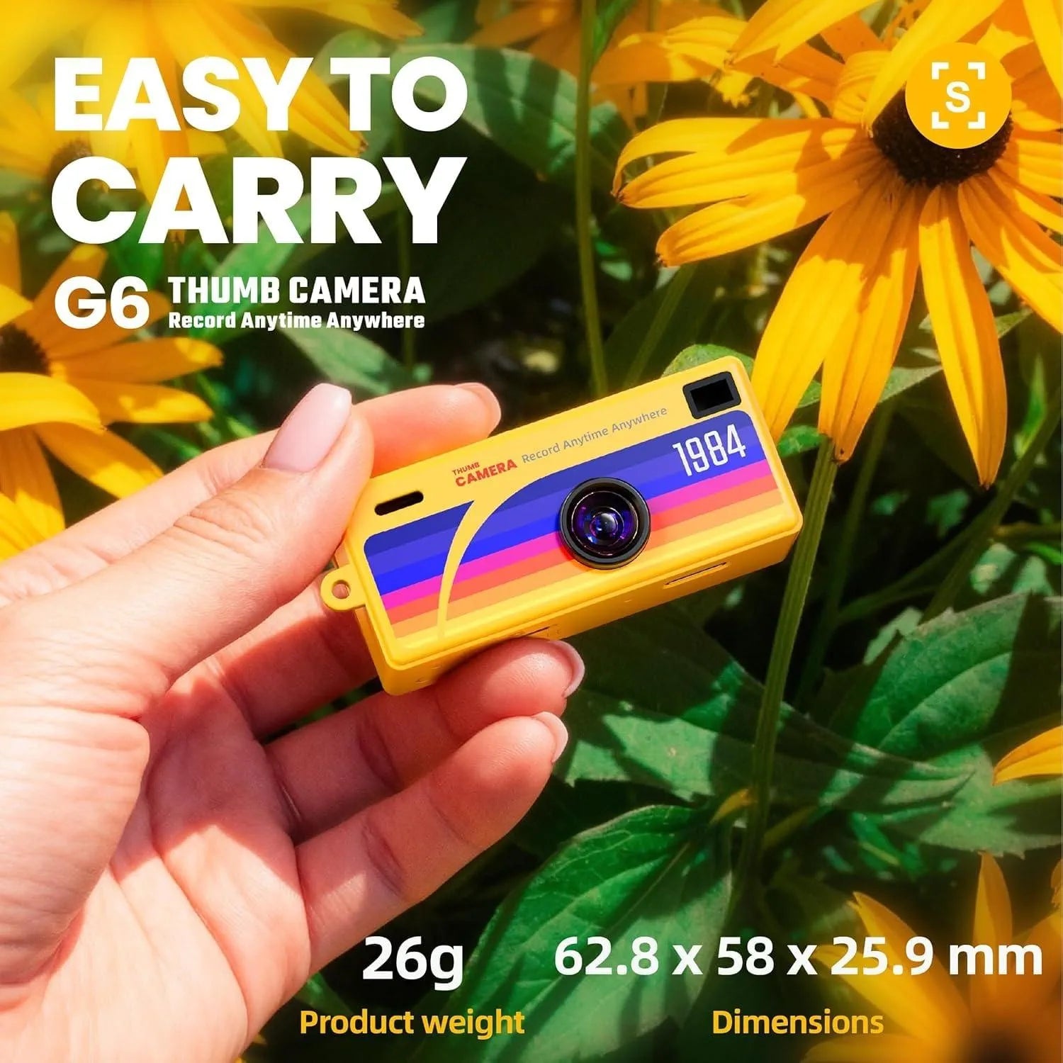 Mini Keychain Digital Camera, 1080P HD Video Recorder, Mirco Thumb Camera