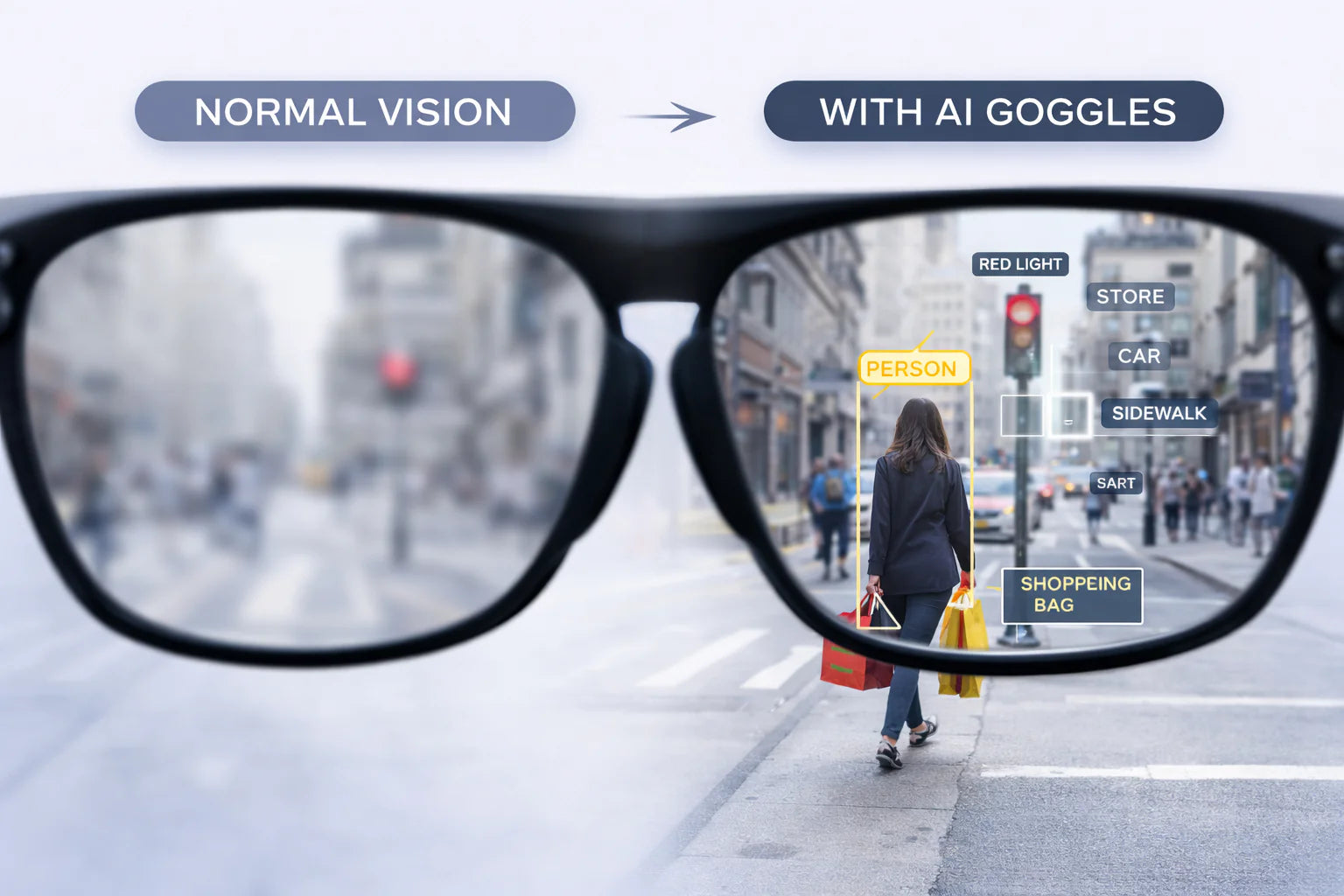 Air Vision AI Smart Glasses – 8MP HD Camera & Voice Assistant