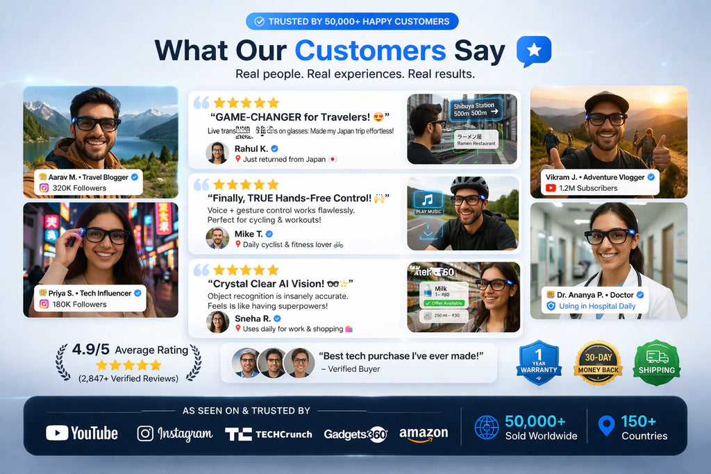 Air Vision AI Smart Glasses – 8MP HD Camera & Voice Assistant