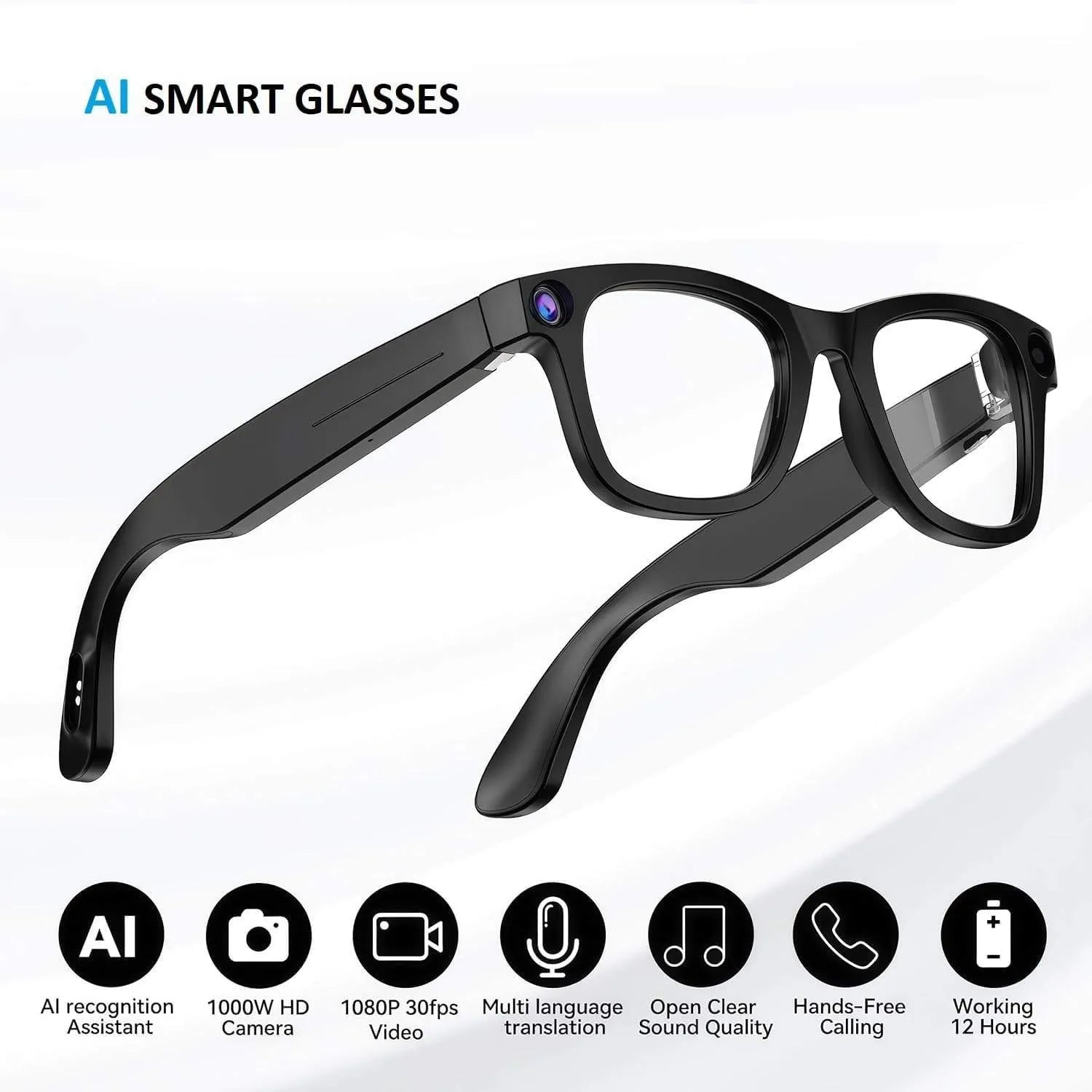 Air Vision AI Smart Glasses – 8MP HD Camera & Voice Assistant