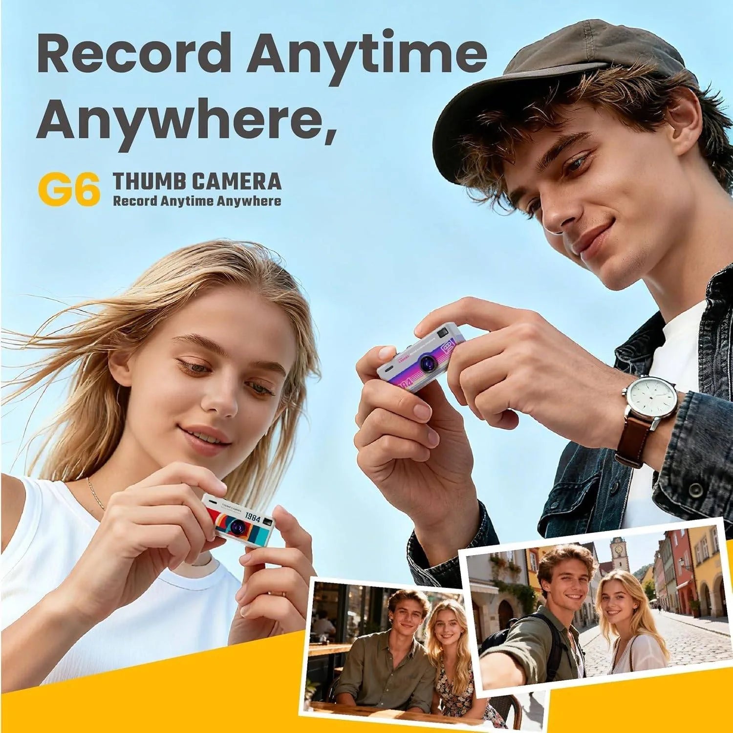 Mini Keychain Digital Camera, 1080P HD Video Recorder, Mirco Thumb Camera