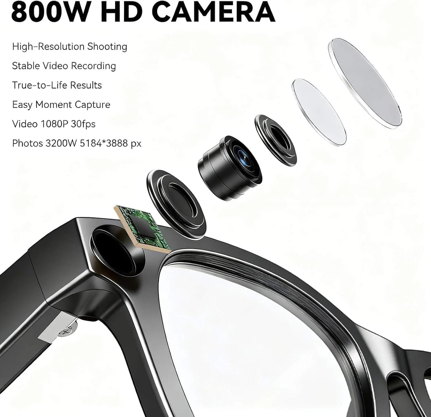 Air Vision AI Smart Glasses – 8MP HD Camera & Voice Assistant