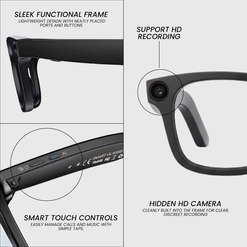 Air Vision AI Smart Glasses – 8MP HD Camera & Voice Assistant