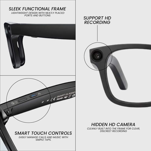 Air Vision AI Smart Glasses – 8MP HD Camera & Voice Assistant